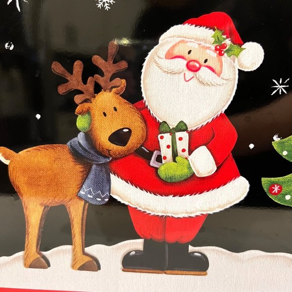 Christmas Candy Cookie Gift Box Lot 3 Tins Santa Reindeer Snowman Fox Penguin Se - Picture 5 of 9